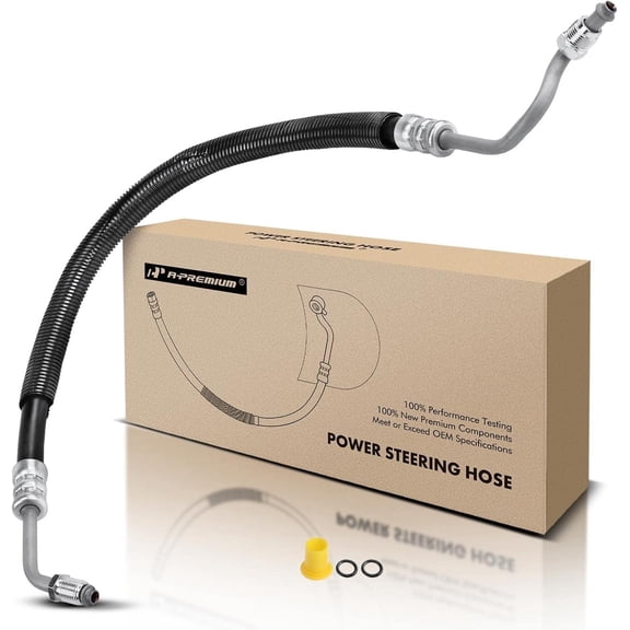 A-Premium Power Steering Pressure Hose Line Assembly Compatible with Chevrolet Astro & GMC Safari, 1996 1997 1998 1999 2000 2001 2002 2003 2004 2005, V6 4.3L, Hydroboost To Gear