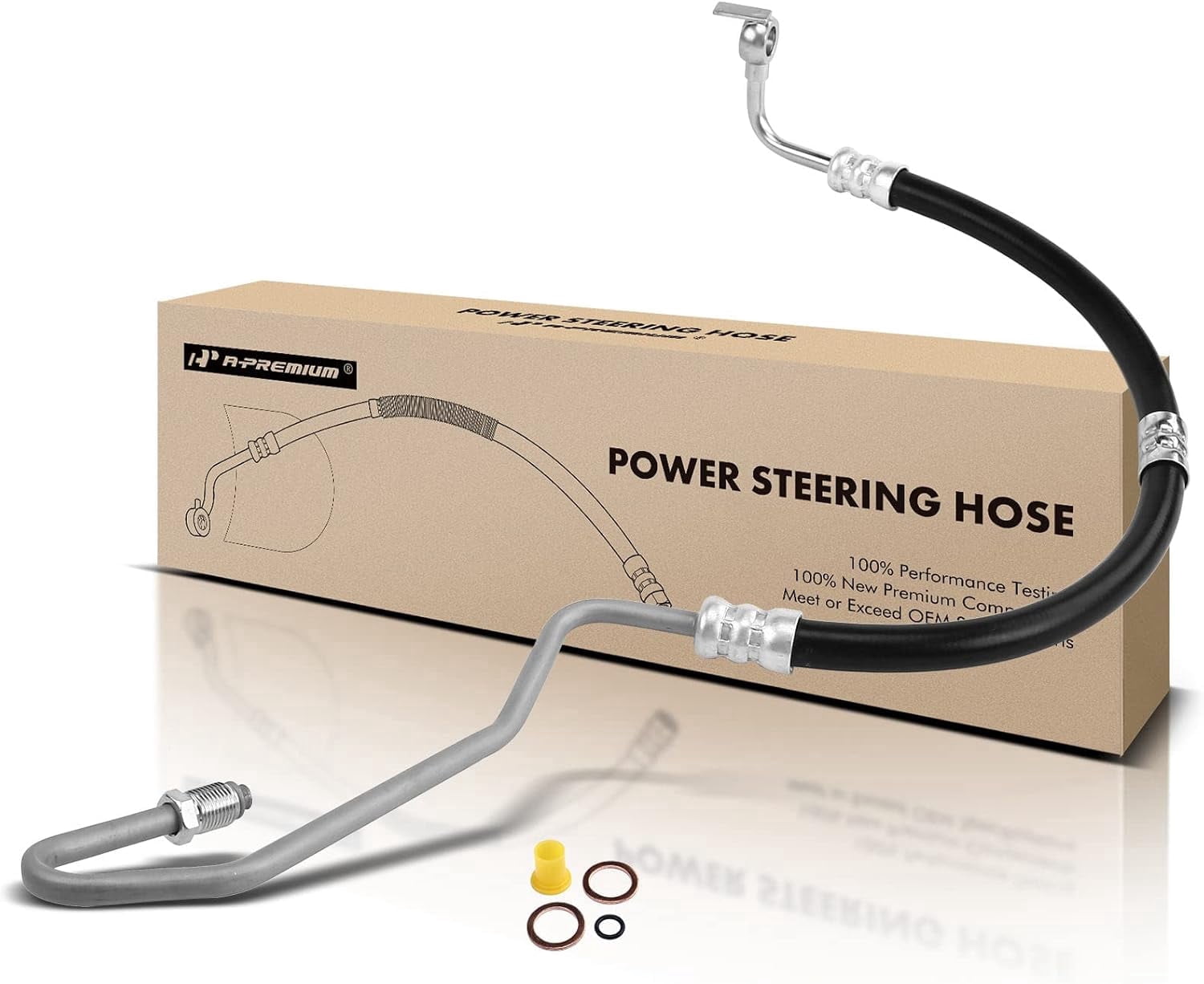 A-Premium Power Steering Pressure Hose Line Assembly Compatible with Chevrolet Prizm 1998-2002 & Toyota Corolla 1998-2002, 1.8L, Pump To Gear