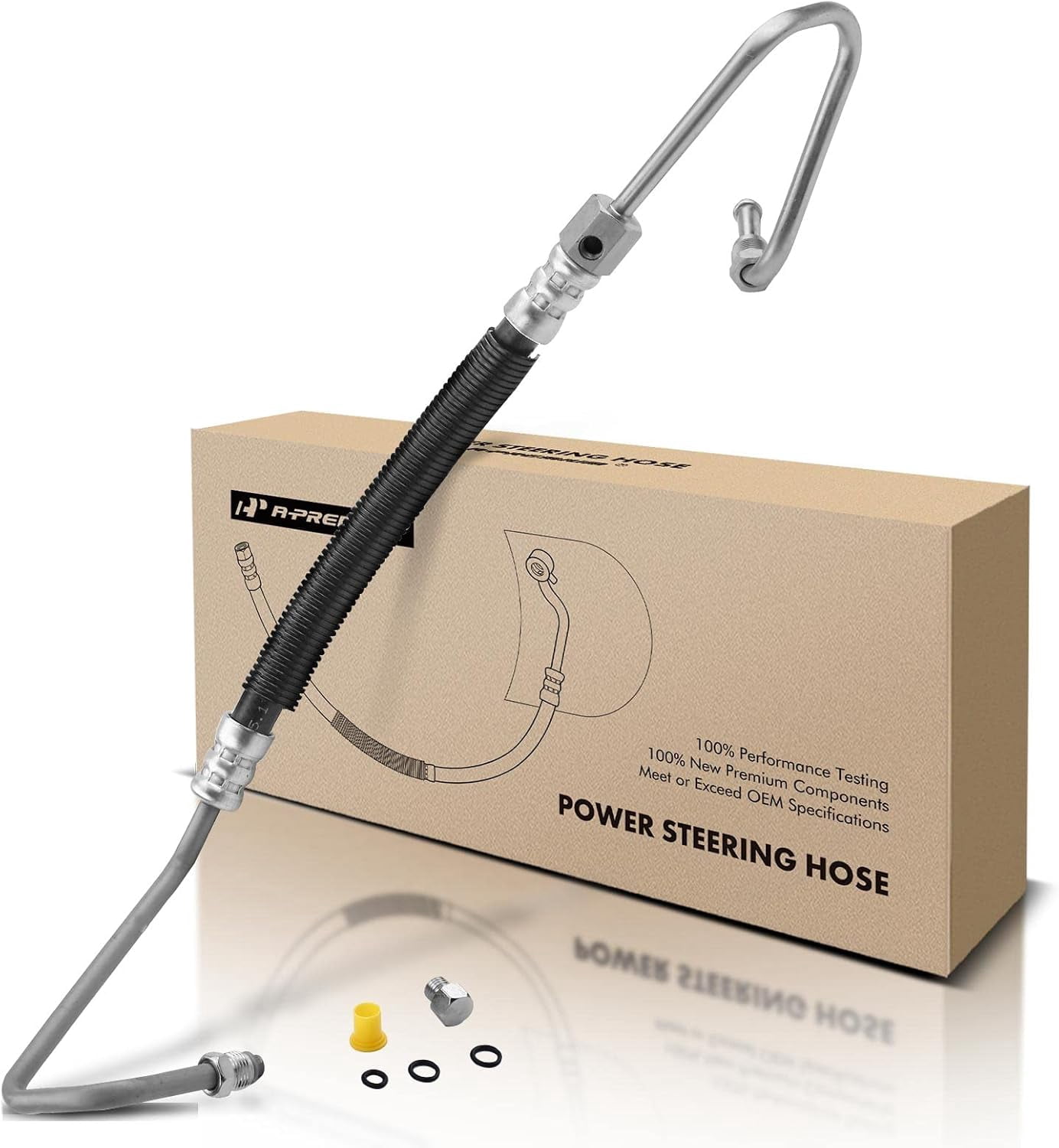 A-Premium Power Steering Pressure Hose Line Assembly Compatible with Chevrolet S10 GMC Sonoma 1994-2003 Isuzu Hombre 1996-2000 L4 2.2L