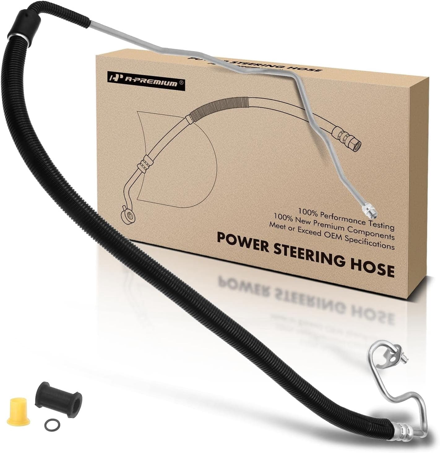 A-Premium Power Steering Pressure Hose Line Assembly Compatible with Ford Focus 2010-2011, L4 2.0L, with O-Ring, Pump to Rack/Gear