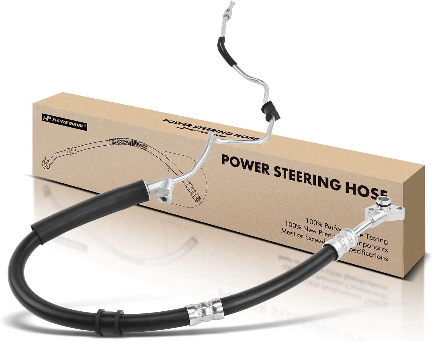 A-Premium Power Steering Pressure Hose Line Assembly Compatible with Honda Pilot 2003-2004 & Acura MDX 2001-2002, 3.5L, Pump to Gear/Rack
