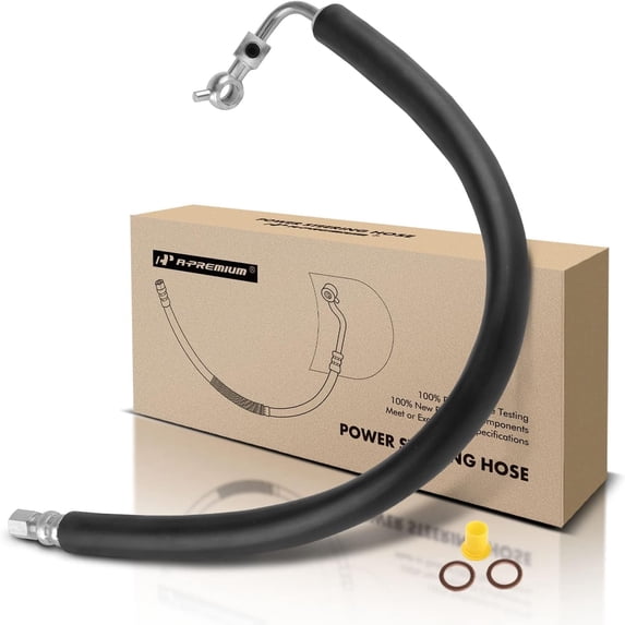 A-Premium Power Steering Pressure Hose Line Assembly Compatible with Nissan Altima 2007 2008 2009 2010 2011 2012, 2.5L, with Washer, From Pump