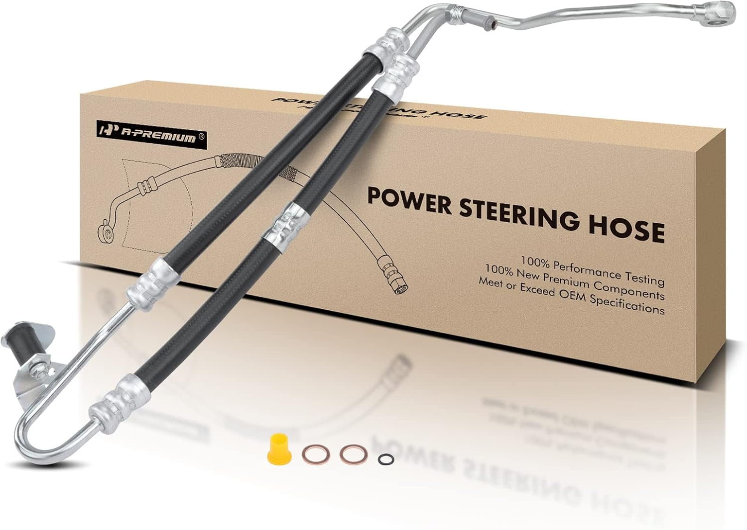 A-Premium Power Steering Pressure Line Hose Assembly Compatible with Land Rover L322 Series Range Rover 2003-2004 V8 4.4L