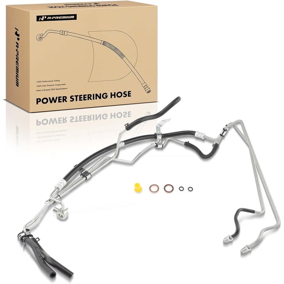 A-Premium Power Steering Pressure & Return Hoses Line Assembly Compatible with Compatible with Toyota Tundra 2003-2006, Sequoia 2001-2007, 4.7L, with O-ring & Washer, Pump To Gear/Rack Pinion