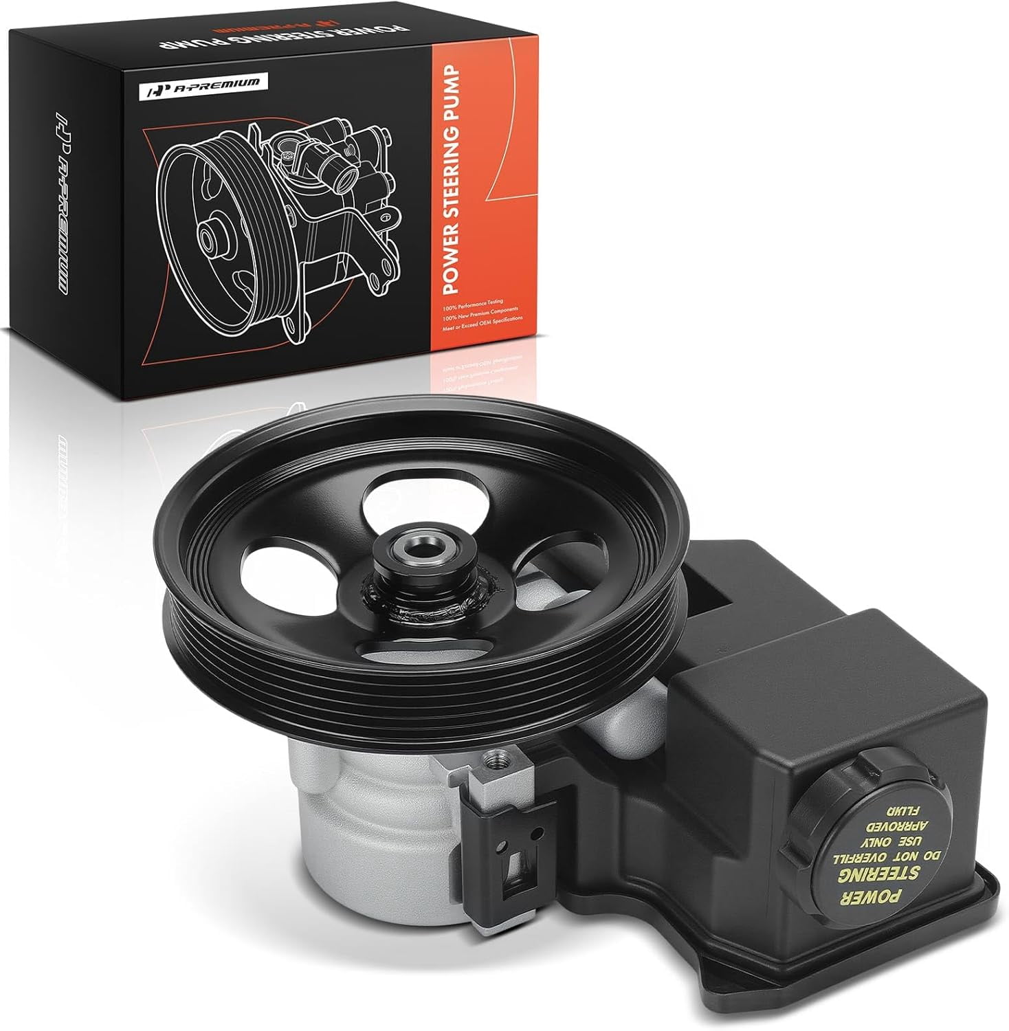 A-Premium Power Steering Pump, with 6-Groove Pulley & Reservoir, Compatible with Chevrolet Colorado 2004-2012 & GMC Canyon 2004-2012 & Isuzu i-280 2006, i-290 2007-2008, i-350 2006, i-370 2007-2008