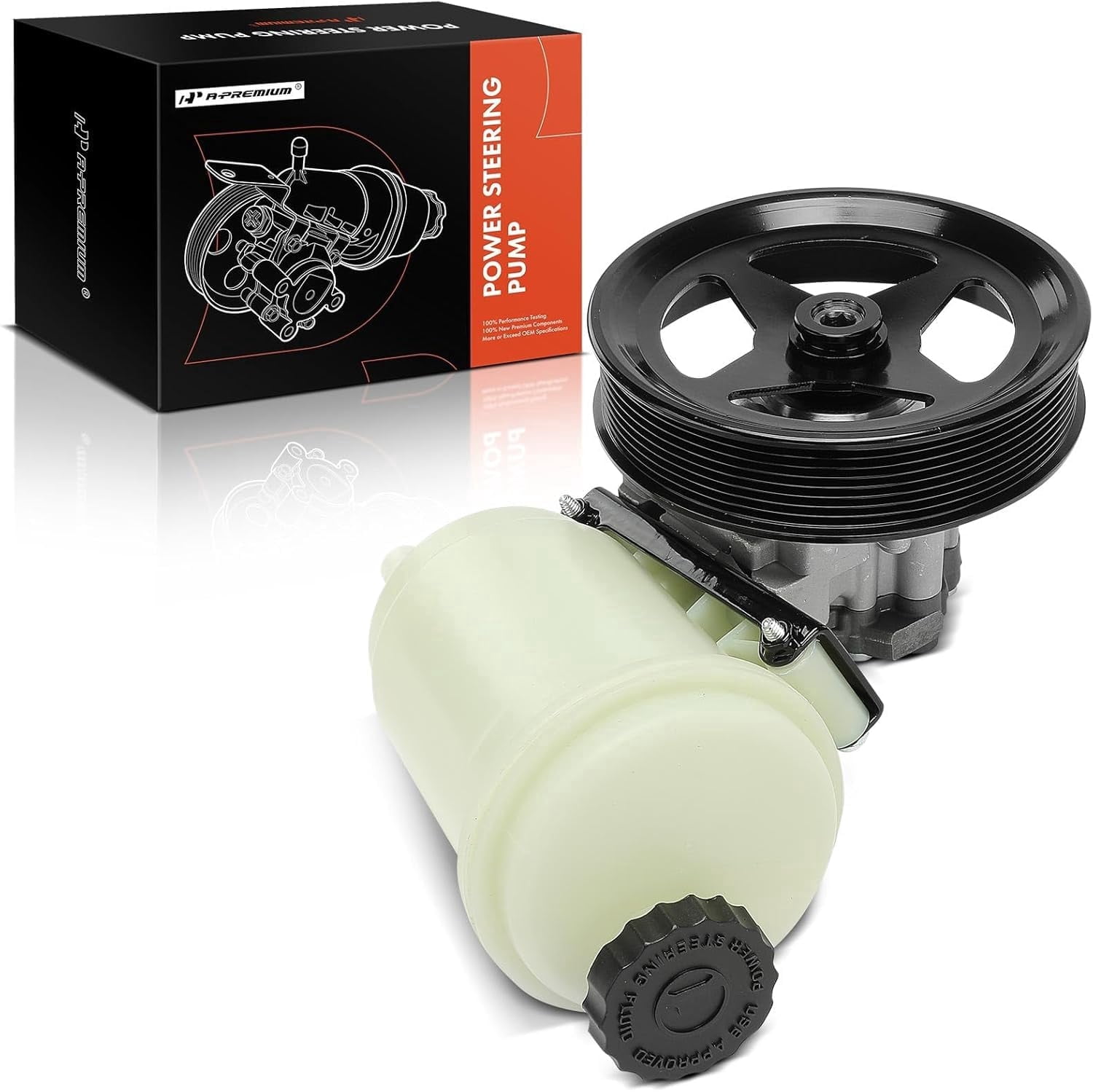 A-Premium Power Steering Pump, with 8-Groove Pulley & Reservoir, Compatible with Dodge Ram 1500 2008 5.7L, Ram 2500 3500 2003-2009, Ram 2500 3500 2010 6.7L, Ram 4500 5500 2008-2009