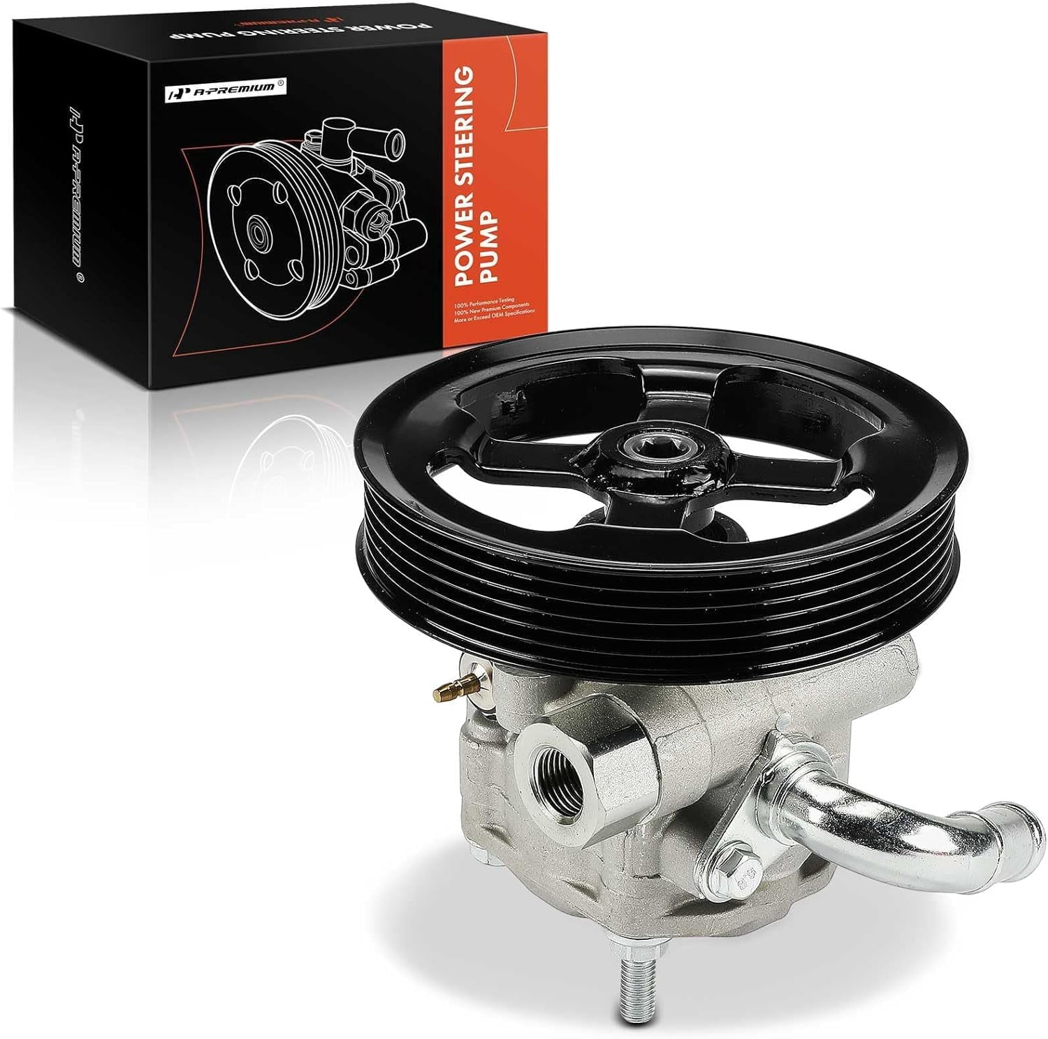 A-Premium Power Steering Pump, with Pulley, Compatible with Honda Passport 1999-2000 & Isuzu Rodeo 1999-2002, Amigo 1999-2000, Rodeo Sport 2001-2002, 2.2L 3.2L, Replace# 8972015451