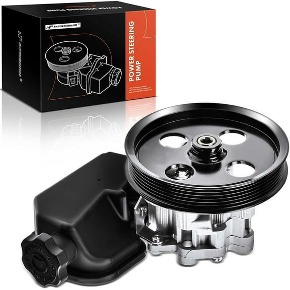 A-Premium Power Steering Pump, with Pulley, Compatible with Jeep Commander 2008-2010, Grand Cherokee 2008-2010, 3.7L 4.7L, Replace # 20-2205 52089339AD