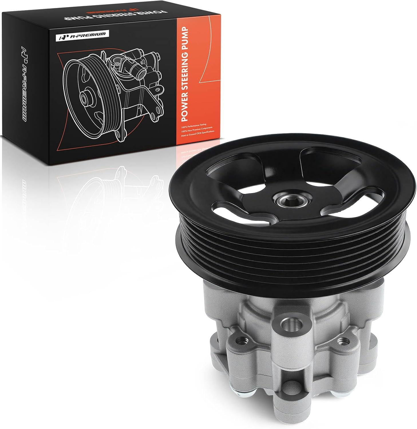 A-Premium Power Steering Pump, with Pulley, Compatible with Toyota 4Runner 2010 2011 2012 2013 2014 2015 2016 2017 2018 2019 2020, V6 4.0L, Replace # 21-486 4431060540