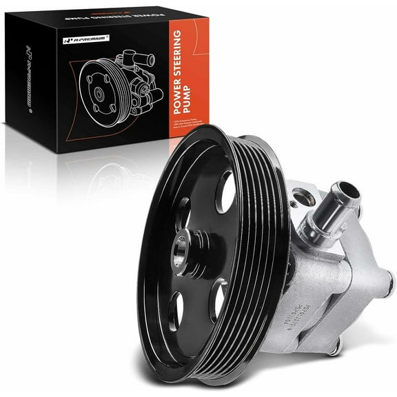 A-Premium Power Steering Pump, with Pulley, Compatible with Volvo S60 2005-2009, Volvo V70 2005-2007, Volvo XC70 2005-2007, 2.4L 2.5L, Replace # 21-5188, 8603104
