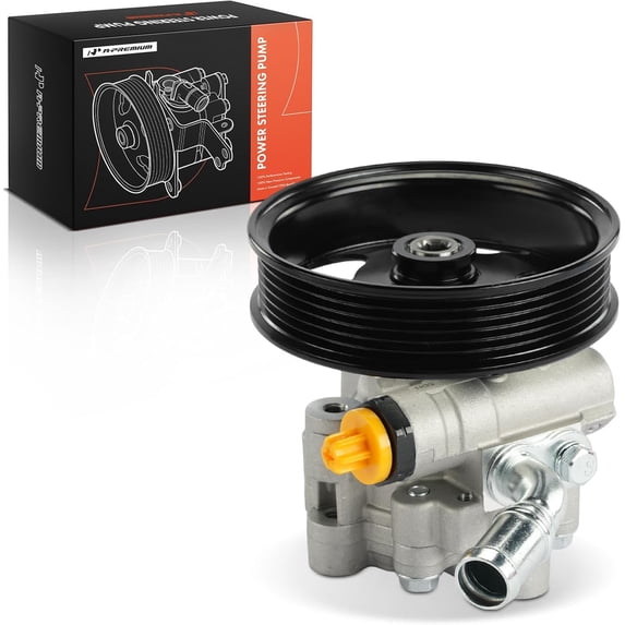 A-Premium Power Steering Pump, with Pulley & Inlet line, Compatible with Dodge Grand Caravan 2011-2020 3.6L & Chrysler Town & Country 2011-2016 3.6L, Voyager 2020-2021 3.6L & Ram C/V 2012-2015 3.6L