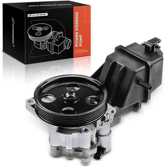 A-Premium Power Steering Pump with Pulley & Reservoir Compatible with Mercedes-Benz E350 2012-2015 E400 2015-2017 SLK350 2012-2016 SLC43 AMG 2017-2020 V6 3.0L 3.5L M276