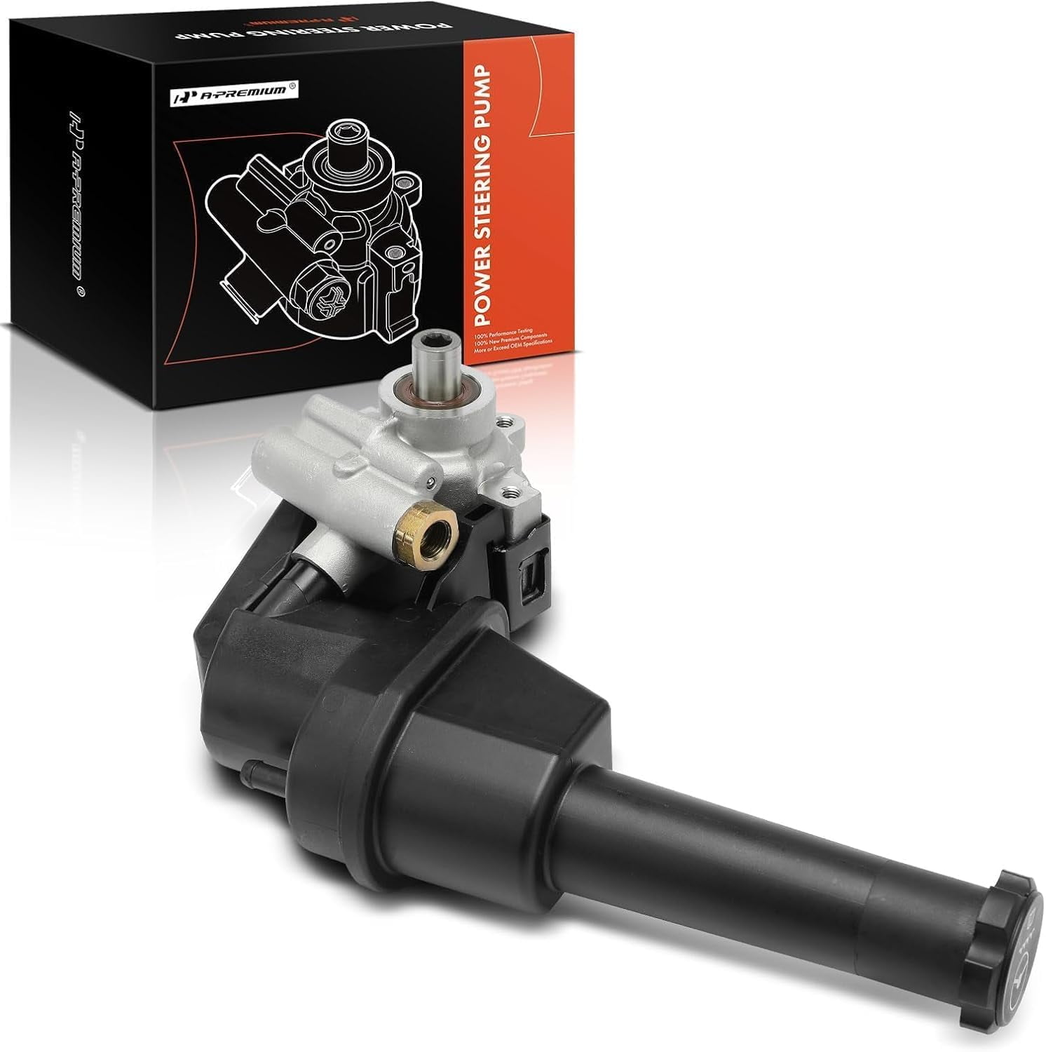 A-Premium Power Steering Pump, with Reservoir Compatible with Chevrolet Trailblazer 2006-2008, Trailblazer EXT 2005-2006, SSR 2004-2005 & GMC Envoy 2005-2009, Envoy XL & Buick Rainier & Saab 9-7x