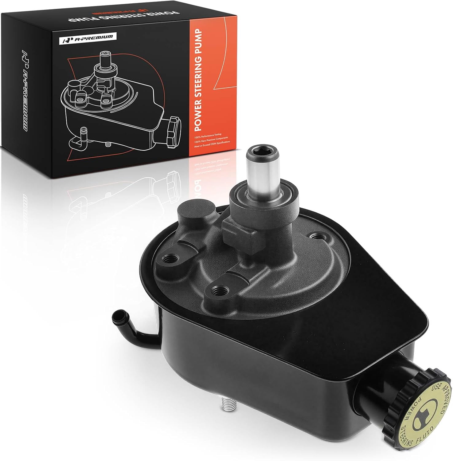 A-Premium Power Steering Pump with Reservoir Compatible with Dodge B150 B1500 B250 B2500 B350 B3500 D150 D250 Dakota Durango Ram 1500 2500 3500 Van Ramcharger W150 W250