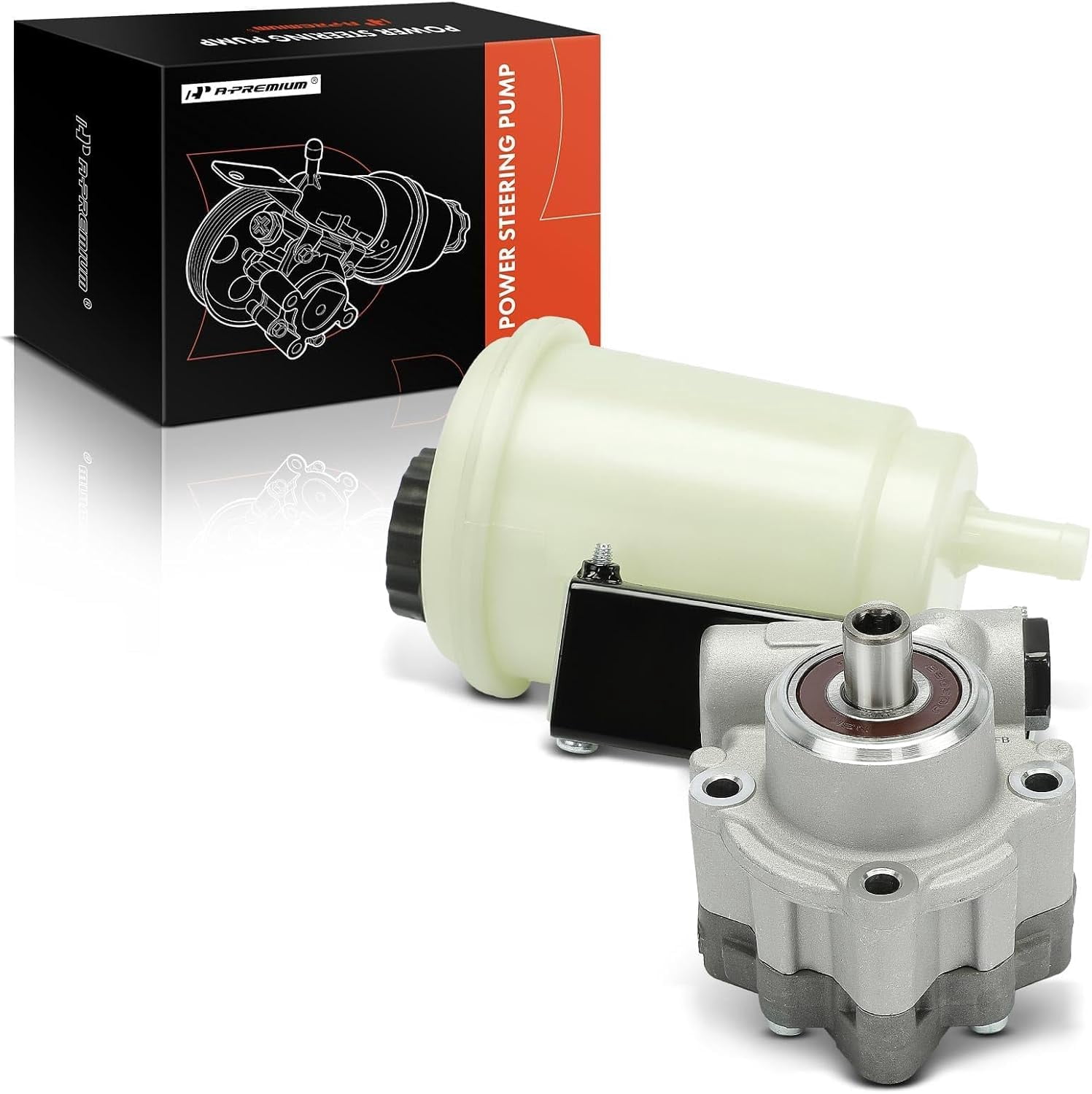 A-Premium Power Steering Pump, with Reservoir, Compatible with Dodge Ram 1500 2008, Ram 2500/Ram 3500 2003-2010, Ram 4500/Ram 5500 2008-2009, Replace # 7696974161, 68044144AC