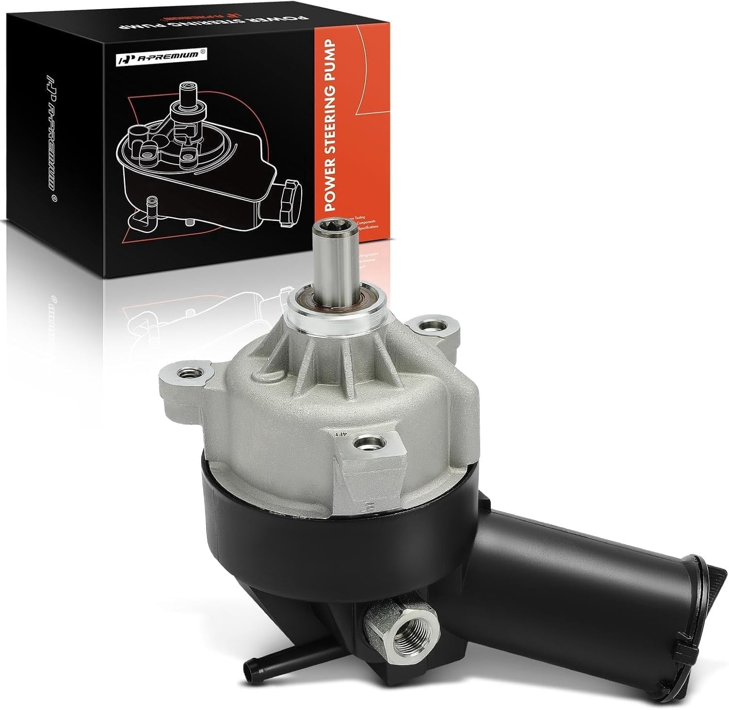 A-Premium Power Steering Pump, with Reservoir, Compatible with Ford & Lincoln & Mercury Models - 1978-1989 - F-150, F-250, F-350, Mustang, Granada, Thunderbird, Continental, Sable, Grand Marquis, LTD