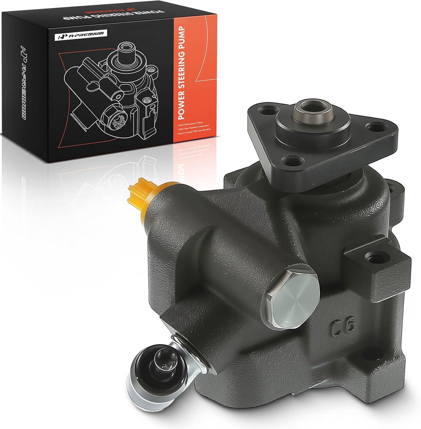 A-Premium Power Steering Pump Without Reservoir Compatible with Ford Mustang 2005-2009