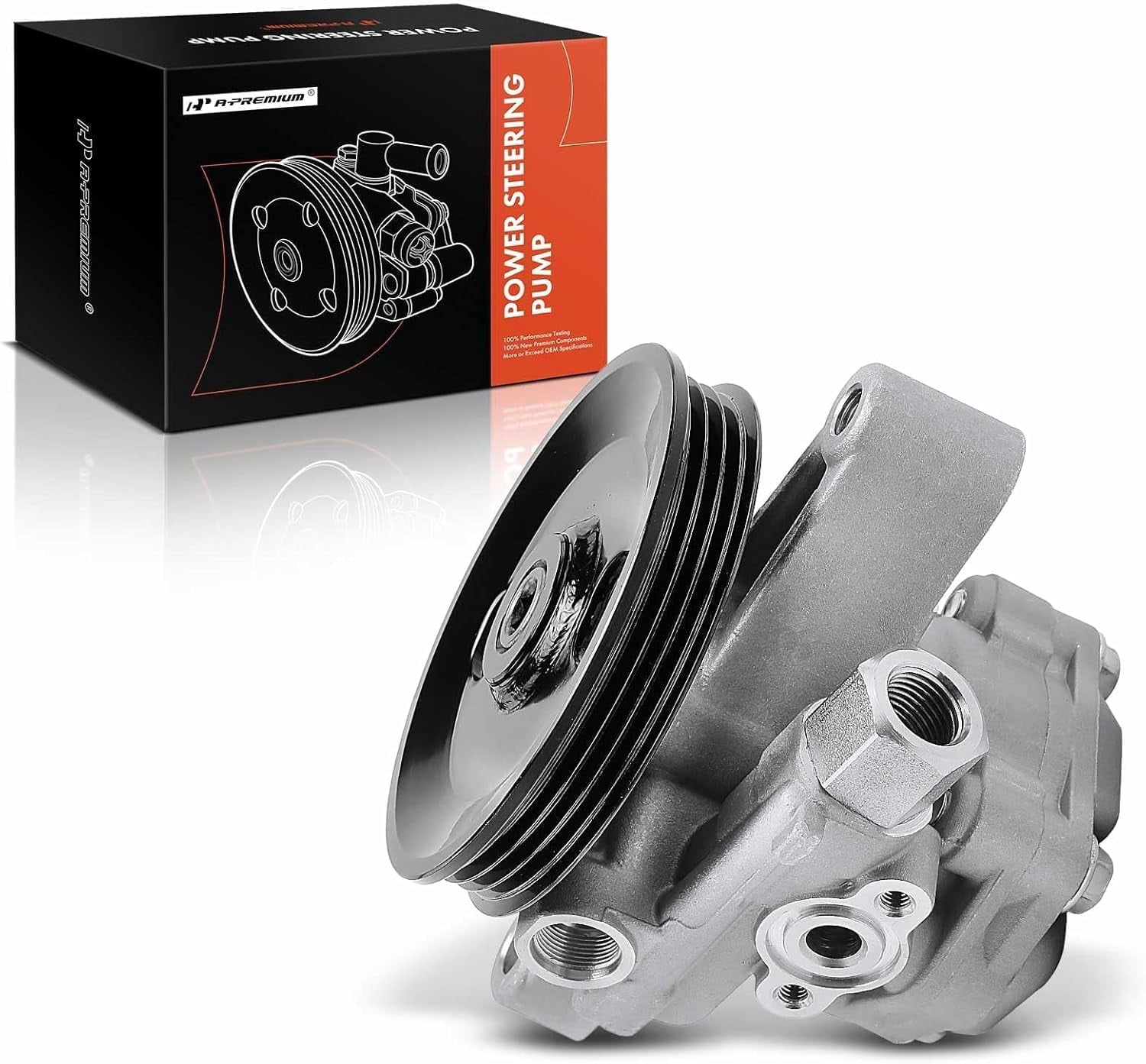 A-Premium Power Steering Pump, with 4-groove Pulley, Compatible with Kia Soul 2010-2011, L4 2.0L, Replace# 571002K500