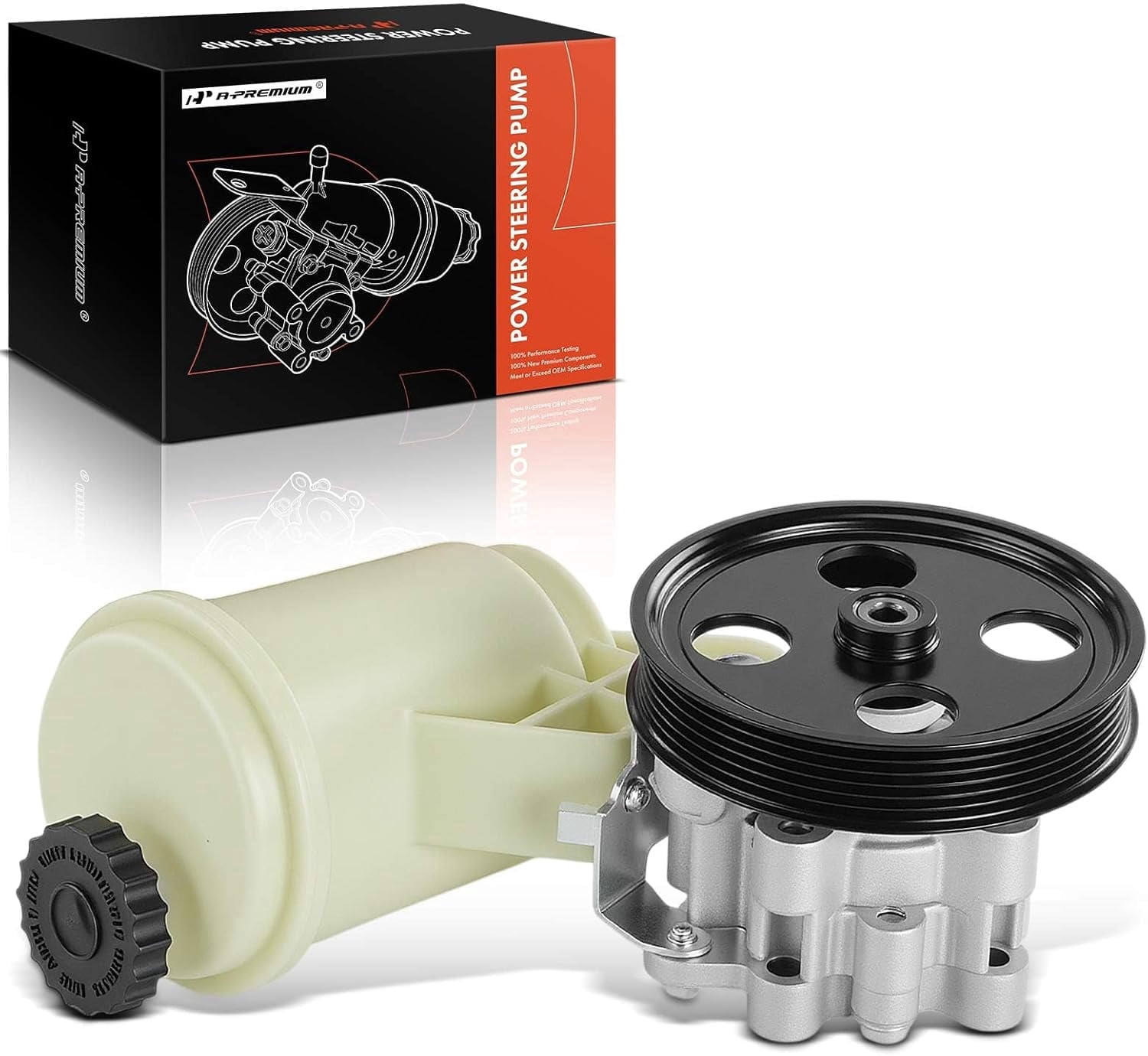 A-Premium Power Steering Pump, with 6-Groove Pulley & Reservoir, Compatible with Ram 1500 2011 2012, 5.7L