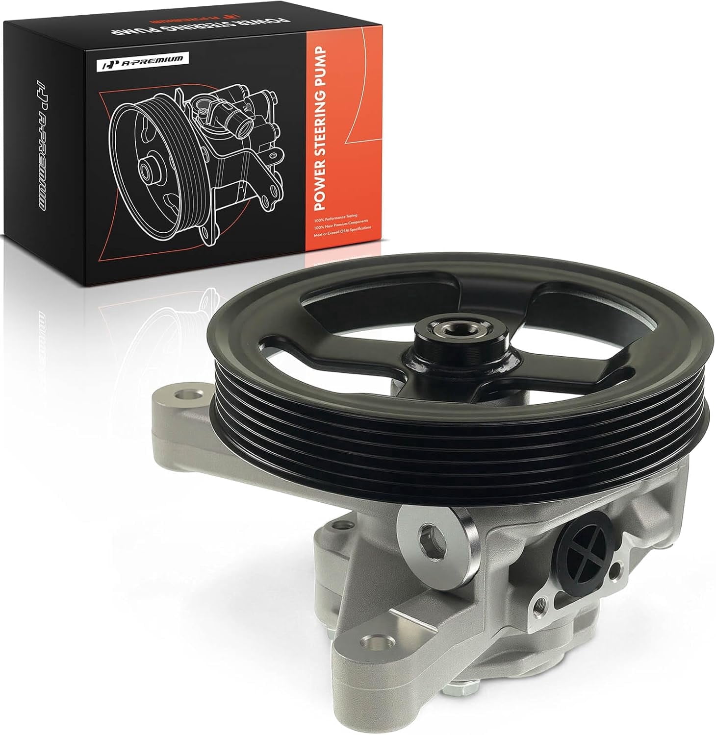 A-Premium Power Steering Pump with Pulley Compatible with Acura RL 2005 2006 2007 2008 3.5L Gas