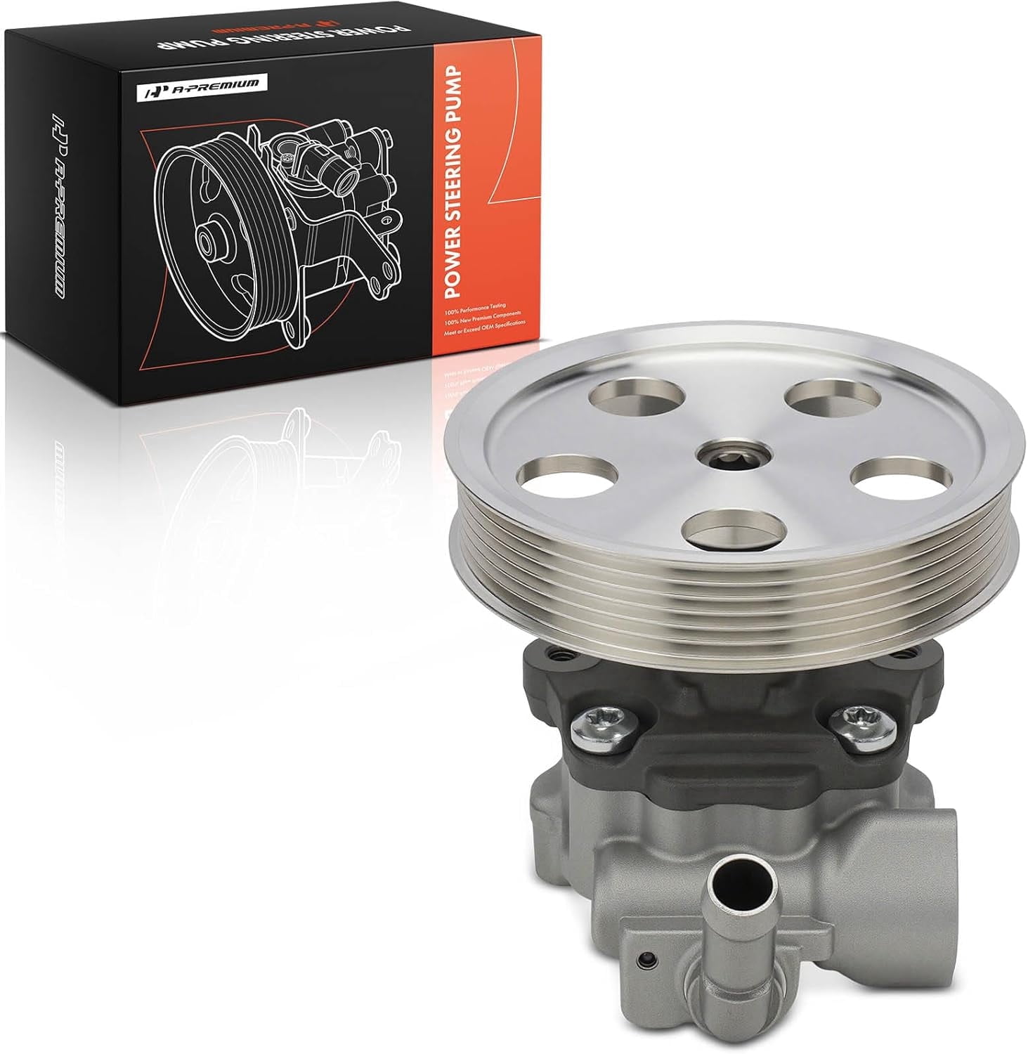 A-Premium Power Steering Pump with Pulley Compatible with Audi Q5 2010-2018 L4 2.0L