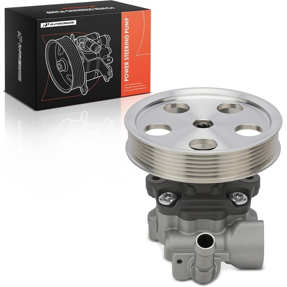 A-Premium Power Steering Pump, with Pulley, Compatible with Audi Q5 2010 2011 2012 2013 2014 2015 2016 2017 2018, L4 2.0L, Replace # 8R0-145-153-A, 8R0-145-153-D