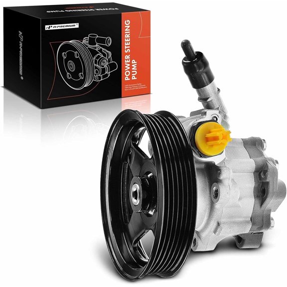 A-Premium Power Steering Pump, with Pulley, Compatible with Land Rover Range Rover 2006-2009, Range Rover Sport 2007, 4.2L 4.4L Gas