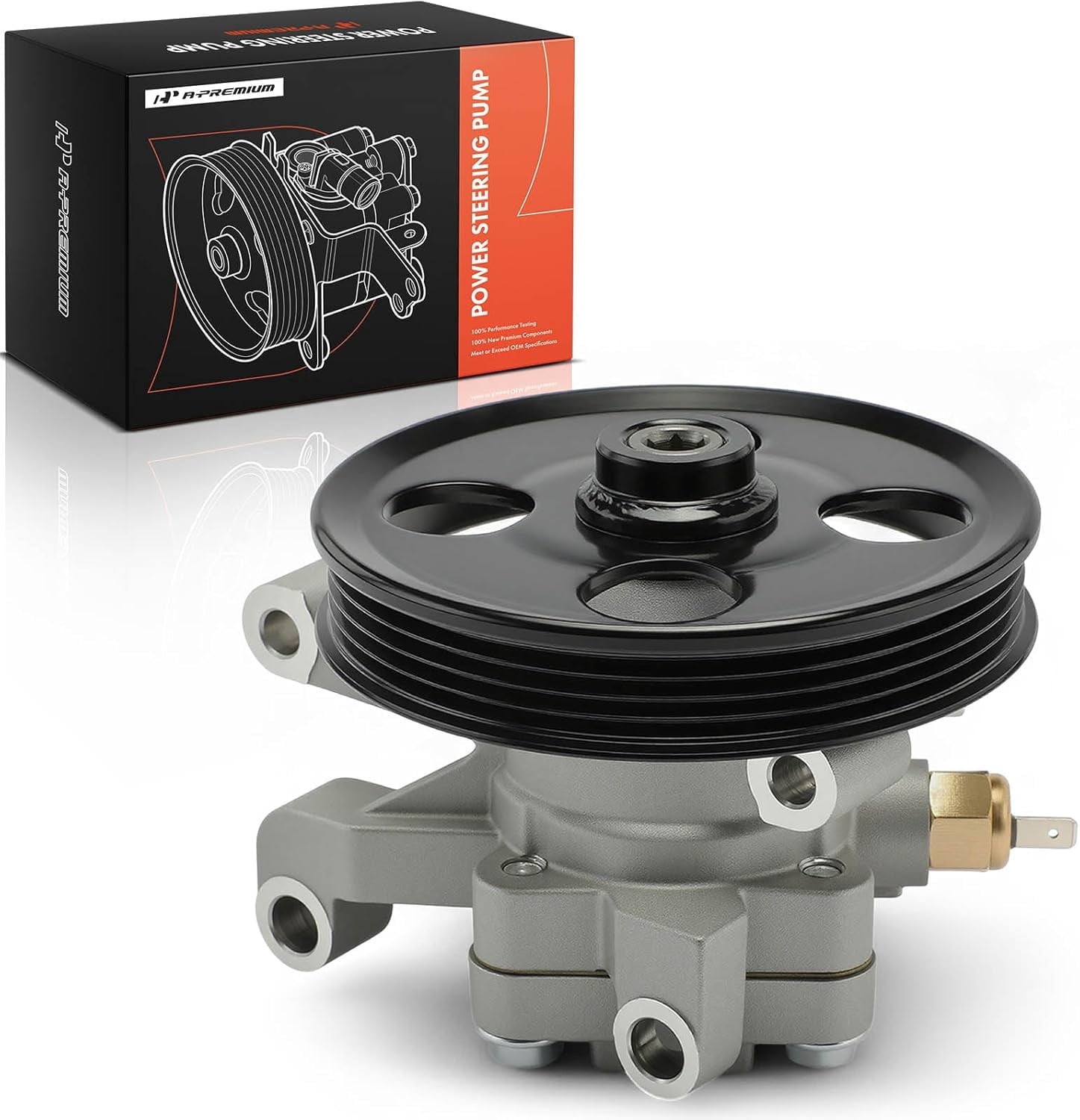 A-Premium Power Steering Pump with Pulley Compatible with Mazda CX-9 2007-2015 V6 3.5L 3.7L DOHC