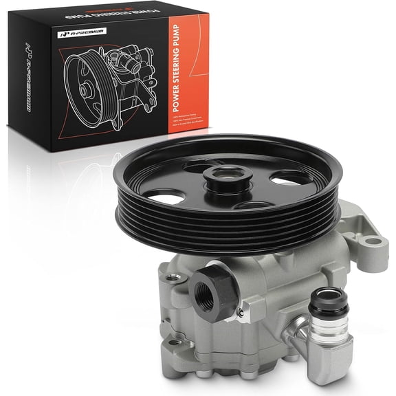 A-Premium Power Steering Pump with Pulley Compatible with Mercedes-Benz W203 C230 C280 C350 2006-2007 C209 CLK350 2007 V6 2.5L 3.0L 3.5L