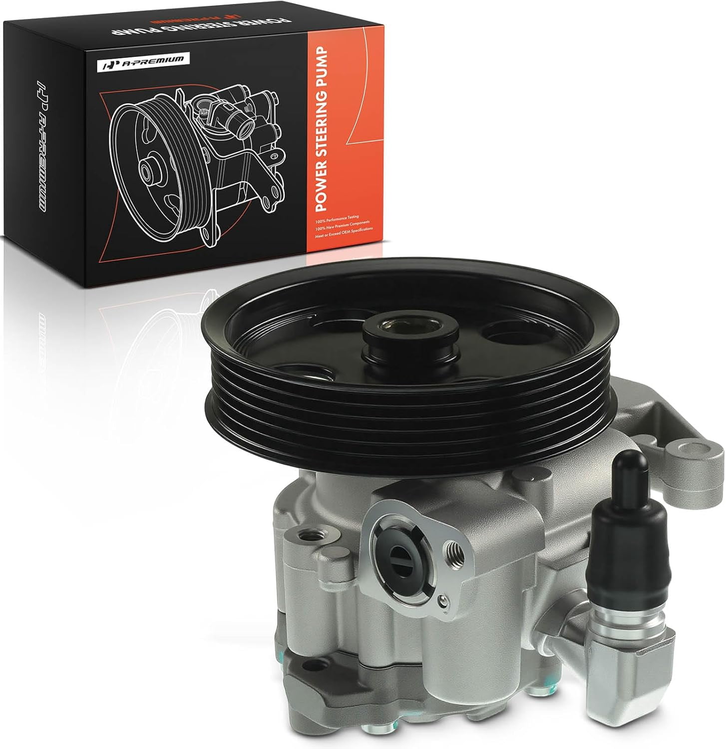 A-Premium Power Steering Pump with Pulley Compatible with Mercedes-Benz W204 C207 C300 C350 E350 E550 2010-2011 V6 3.0L 3.5L 5.5L