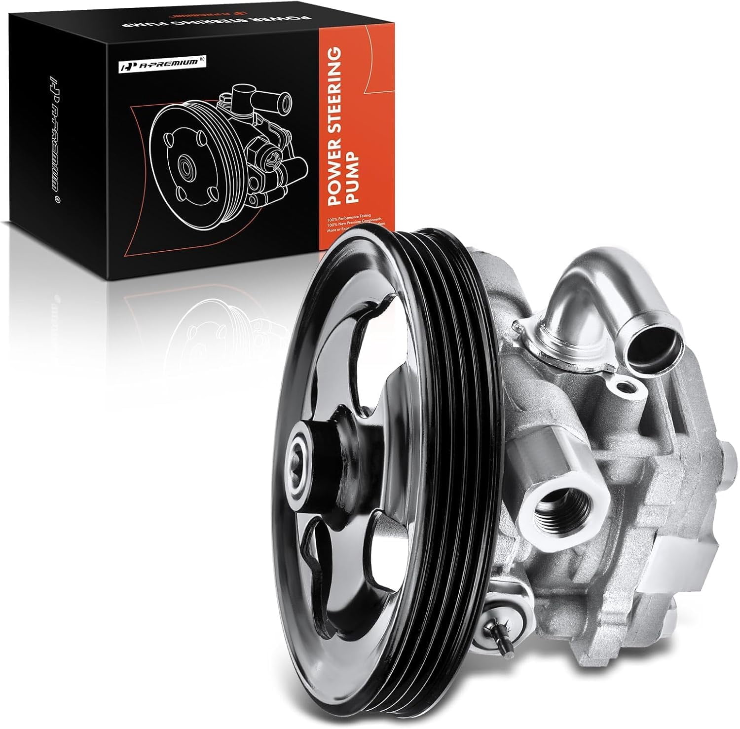 A-Premium Power Steering Pump, with Pulley, Compatible with Suzuki Grand Vitara 2006 2007 2008, V6 2.7L, Replace # 21-205 4910066J00