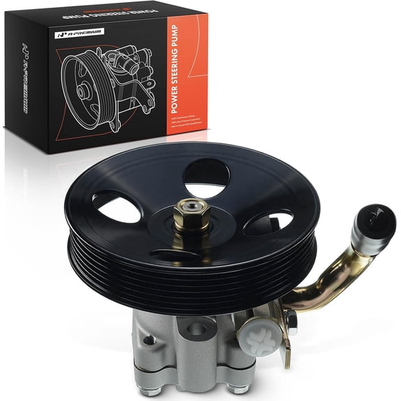 A-Premium Power Steering Pump, with Pulley, Compatible with Kia Sportage 2005-2010 & Hyundai Tucson 2005-2009, 2.7L (G6BA), Replace # 57100-2E100
