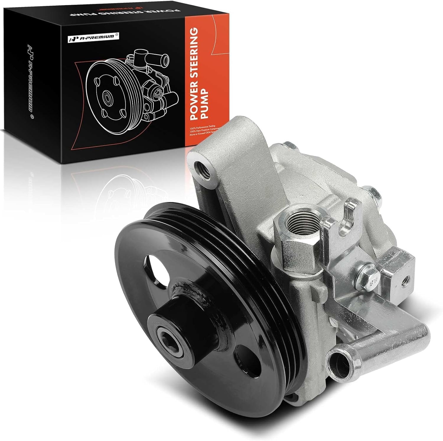 A-Premium Power Steering Pump with Pulley Replacement for Kia Spectra 2004-2009 Sportage 2005-2010 Hyundai Tucson 2005-2009