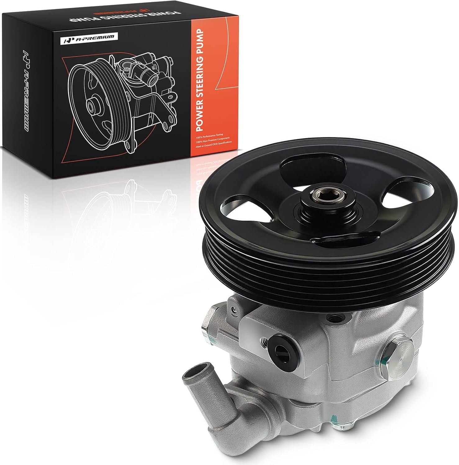 A-Premium Power Steering Pump with Pulley Replacement for Volvo XC90 (V8 4.4L Only) 2005-2011