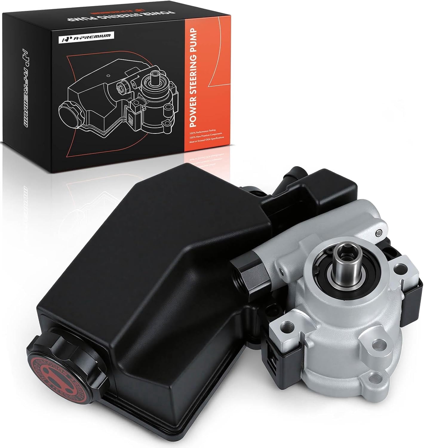 A-Premium Power Steering Pump with Reservoir Compatible with Dodge Ram 1500 2004-2006 Viper 2003-2006 Jeep Grand Cherokee 2001-2004 4.7L 8.3L