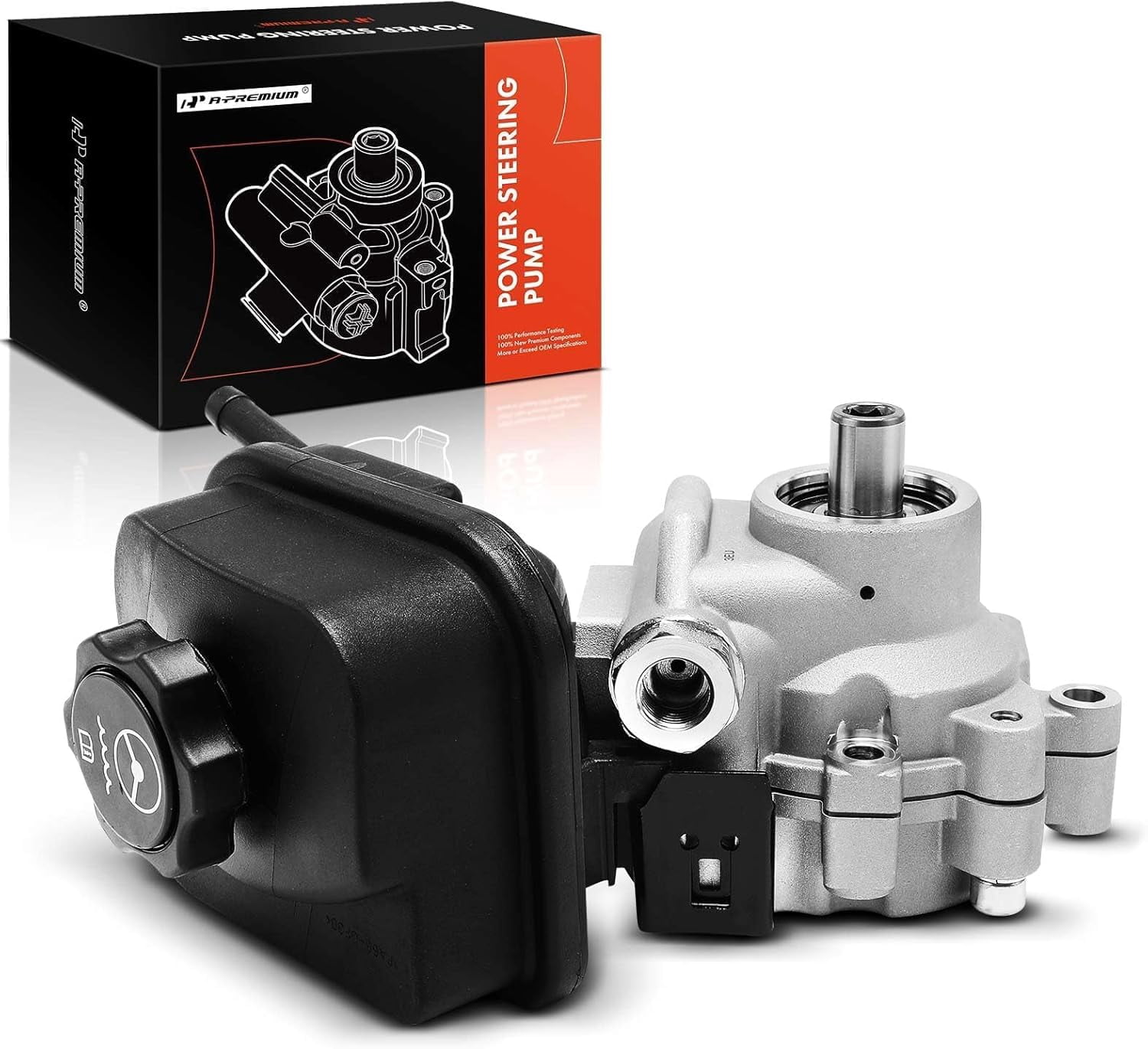 A-Premium Power Steering Pump with Reservoir Compatible with Oldsmobile Aurora 2001-2002 3.5L, Replace # 25733044, 26085446