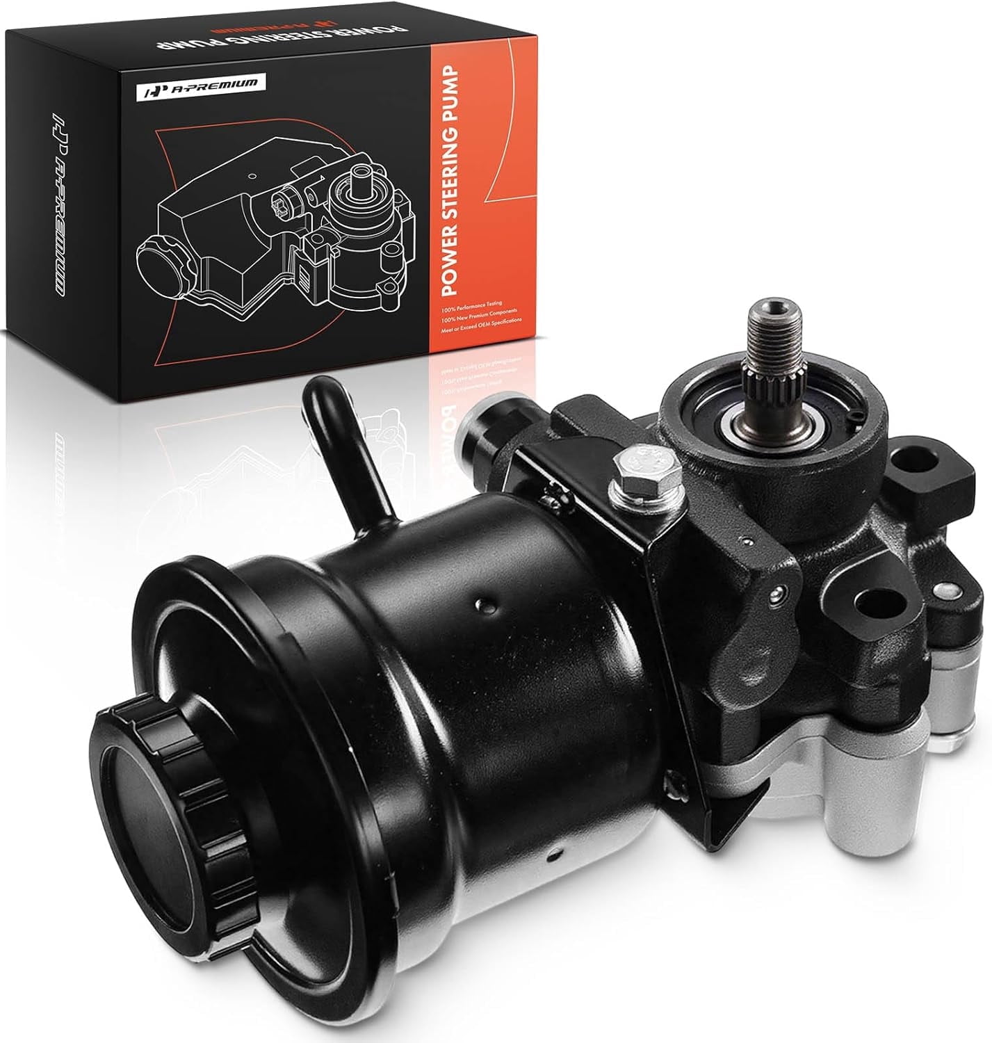 A-Premium Power Steering Pump with Reservoir Compatible with Toyota 4Runner 1996-2000 Tacoma 1996-2001 2.4L 2.7L Gas