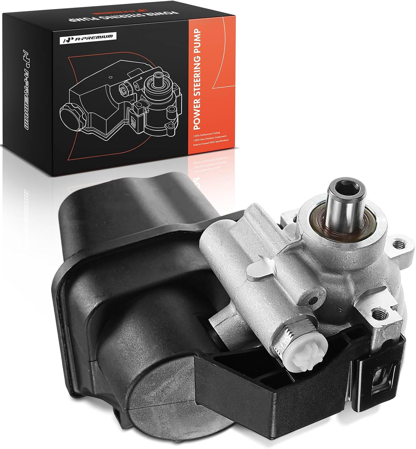 A-Premium Power Steering Pump with Reservoir Replacement for Buick Rainier Chevrolet Trailblazer GMC Envoy Isuzu Ascender Saab 9-7x 2002-2009