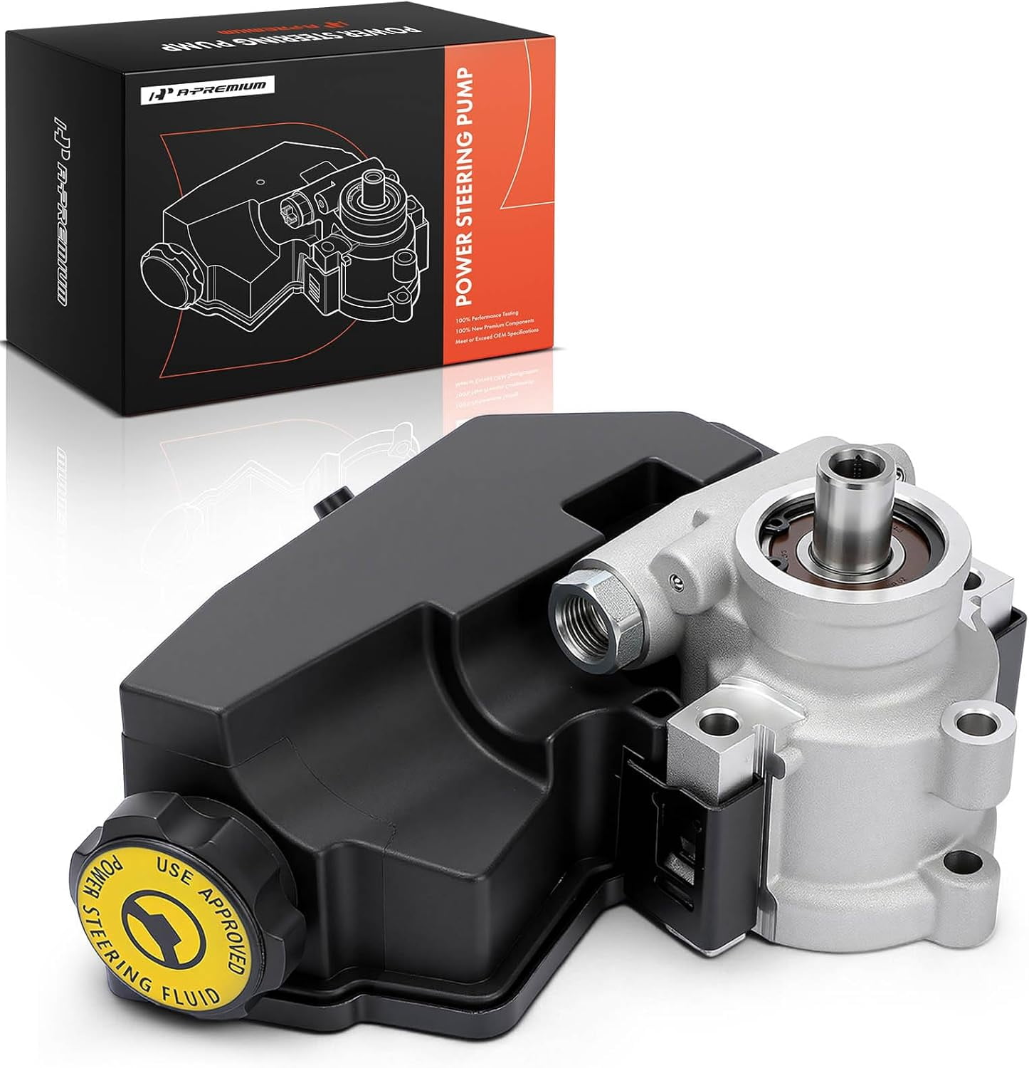 A-Premium Power Steering Pump with Reservoir Replacement for Jeep Grand Cherokee 1994-1998 Dodge Dakota 1991