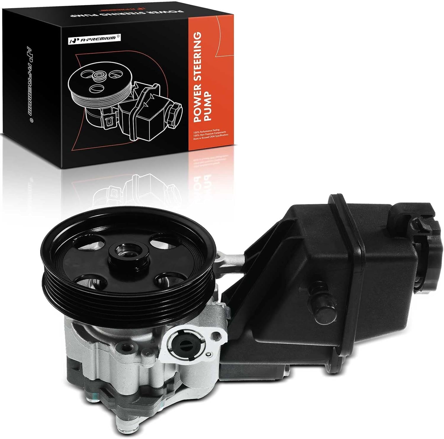 A-Premium Power Steering Pump with Reservoir and Pulley Compatible with Mercedes-Benz C300 2014 C350 2012-2014 V6 3.5L