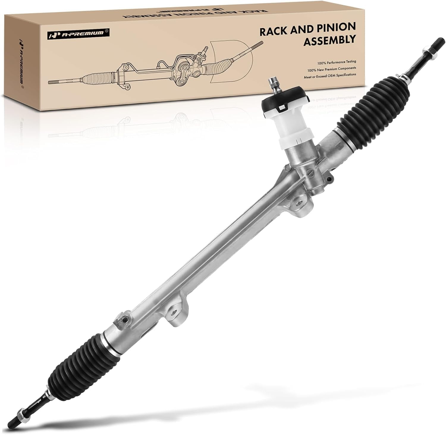 A-Premium Power Steering Rack and Pinion Assembly, with Boots, Compatible with Kia Soul 2014-2019, Soul EV 2015-2019, L4 1.6L 2.0L ELECTRIC, Replace # 56500-E4000, 56500-B2000