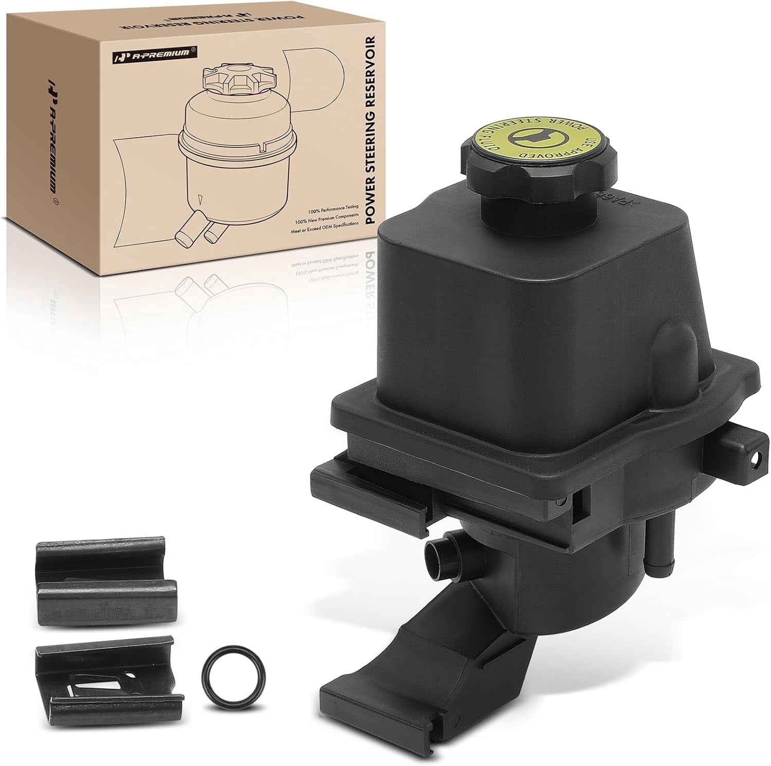 A-Premium Power Steering Reservoir with Cap Compatible with Chevrolet Trailblazer GMC Envoy Isuzu Ascender Oldsmobile Bravada Saab 9-7x Buick Rainier Fits select: 2009 CHEVROLET TRAILBLAZER LT