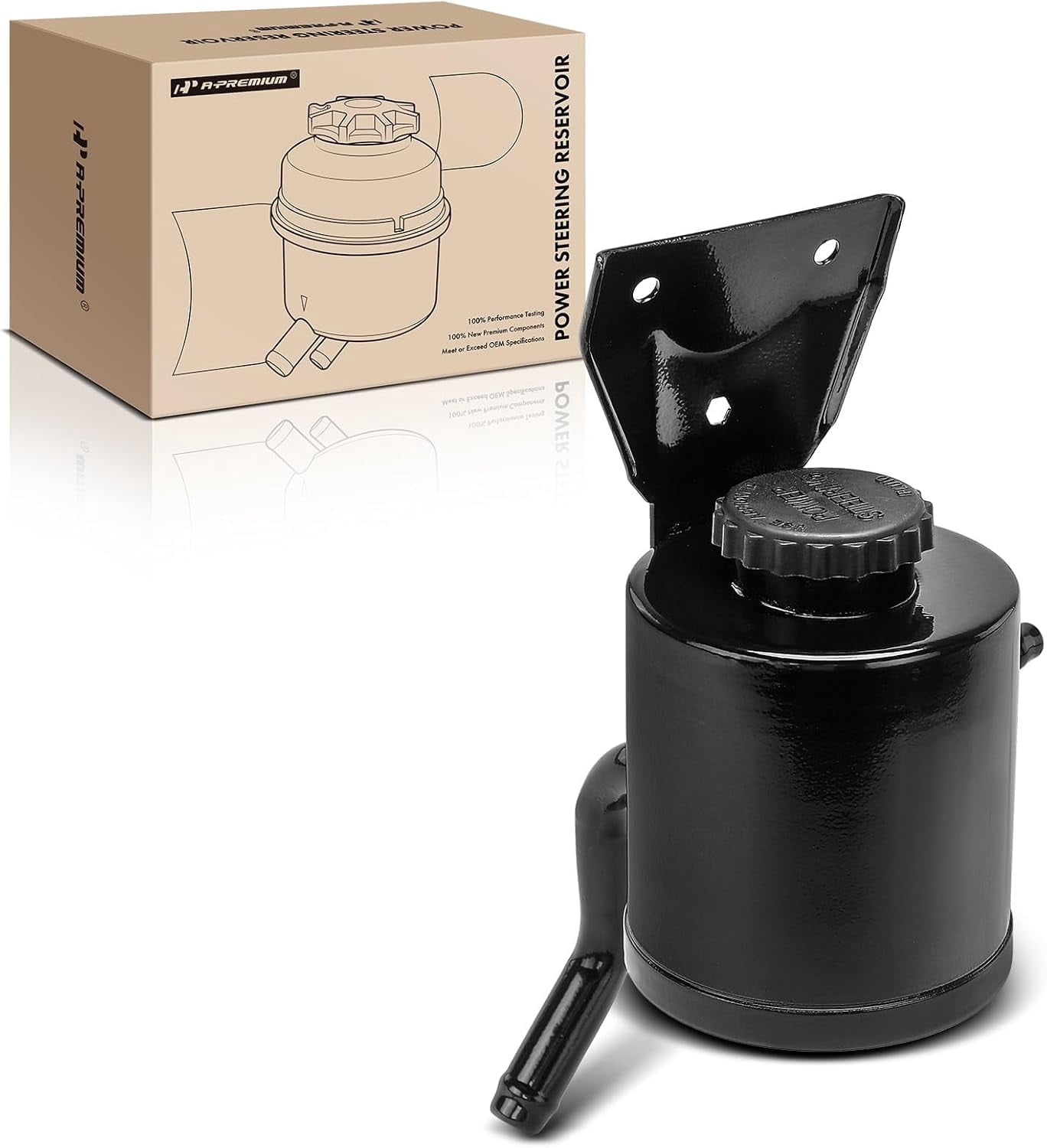 A-Premium Power Steering Reservoir/Tank with Cap & Bracket Compatible with Chevrolet Express 1500/2500/3500/4500 & GMC Savana 1500/2500/3500/4500