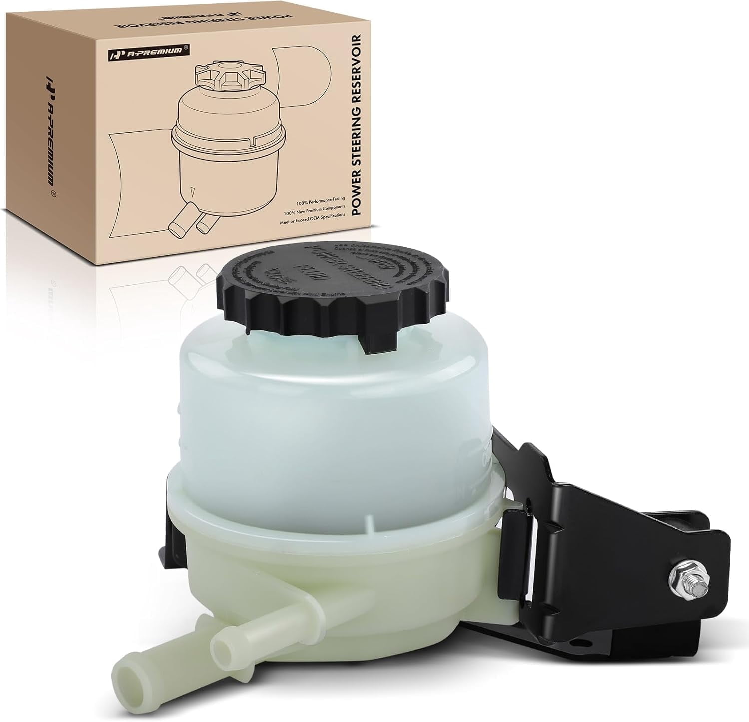 A-Premium Power Steering Reservoir/Tank with Cap & Bracket Compatible with Toyota Tundra 2000-2006, Sequoia 2001-2007, V8 4.7L