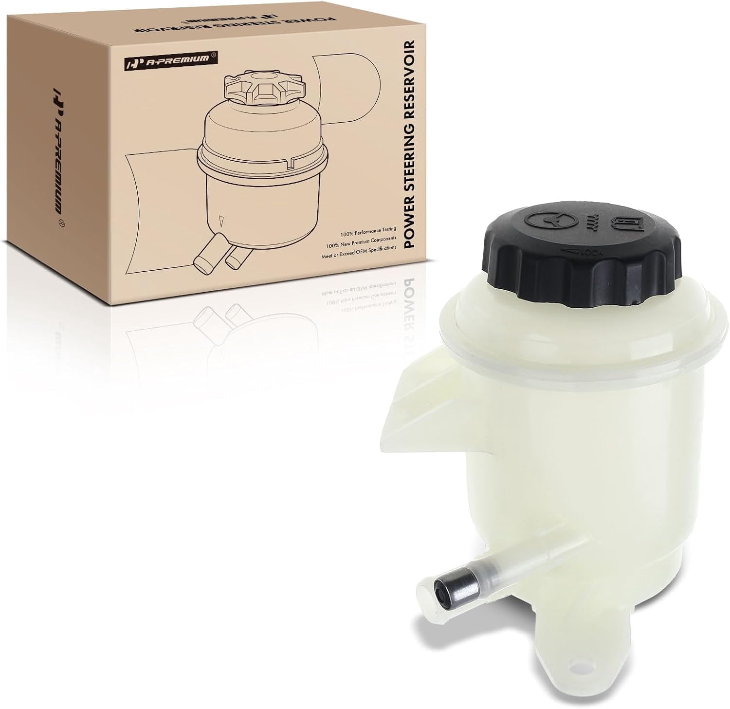 A-Premium Power Steering Reservoir/Tank with Cap Compatible with Chevy Aveo 2009-2011, Aveo5 2009-2011 & Pontiac G3 Wave 2009, L4 1.6L