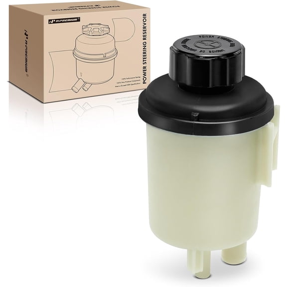 A-Premium Power Steering Reservoir/Tank with Cap Compatible with Volvo S80 2007-2014, V70 2008-2010, XC70 2008-2010, XC90 2007-2014, 3.0L 3.2L 4.4L