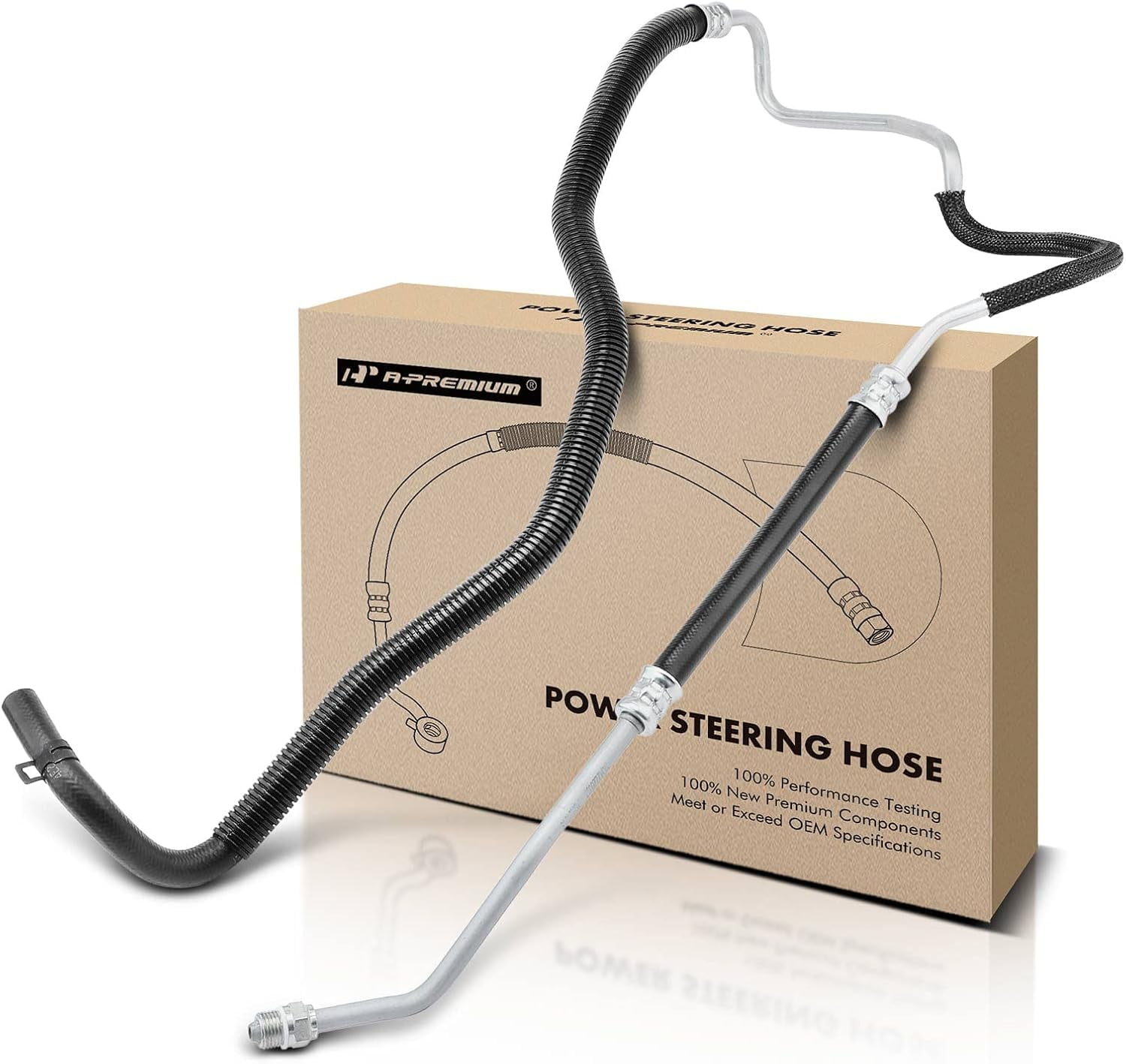 A-Premium Power Steering Return Hose Line Assembly Compatible with Ford F-250 Super Duty, F-350 Super Duty, 2005, Gear To Cooler