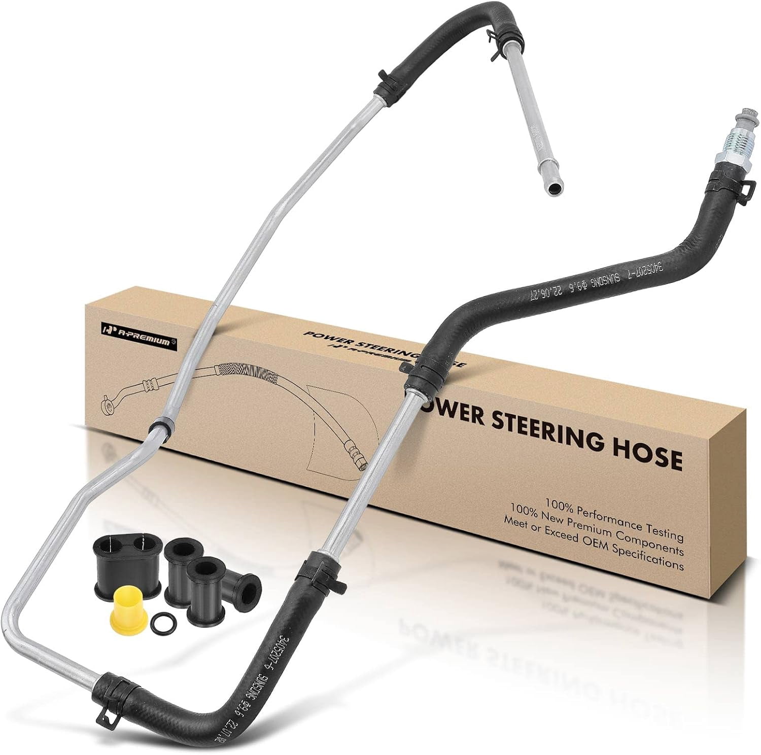 A-Premium Power Steering Return Hose Line Assembly Compatible with Kia Spectra 2004-2009, Spectra5 2005-2009, L4 2.0L, From Gear