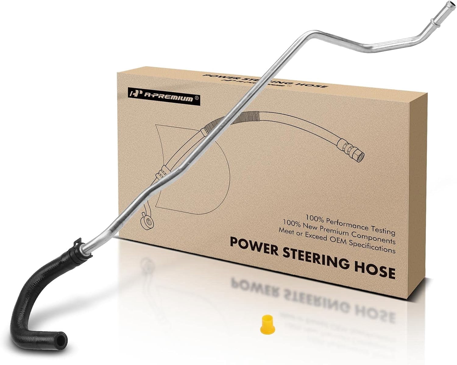 A-Premium Power Steering Return Hose Line Assembly Compatible with Toyota Sienna 2004-2010 3.3L 3.5L Gear To Pipe AWD
