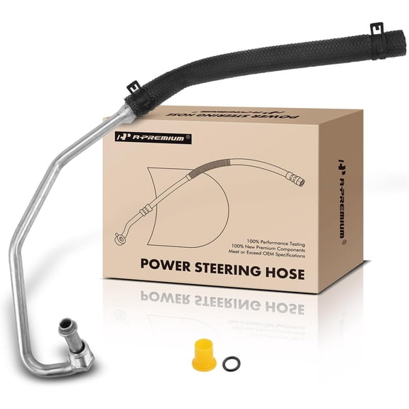 A-Premium Power Steering Return Line Hose Assembly Compatible with Dodge Ram 2500 2005-2008 L6 5.9L, Ram 2500 2007-2008 L6 6.7L, Ram 3500 2005-2007 L6 5.9L, 4WD, with O-ring, Gear To Cooler